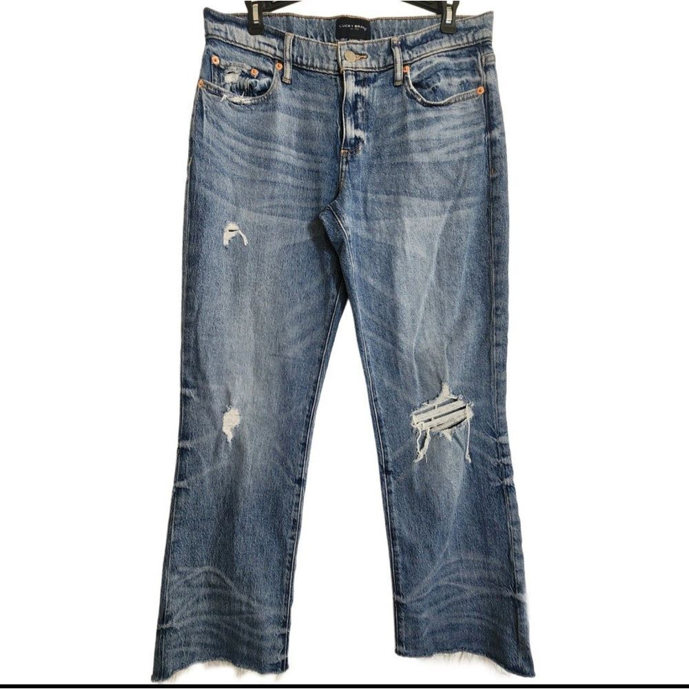 Lucky Brand Easy Rider Denim Blue Jeans Womens Size 8 Mid‎ Rise Stretch Boot Cut